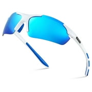 Xagger Polarized Lightweight UV400 Wrap Around Sport Sunglasses for Men Women Baseball Softball Running Glasses
