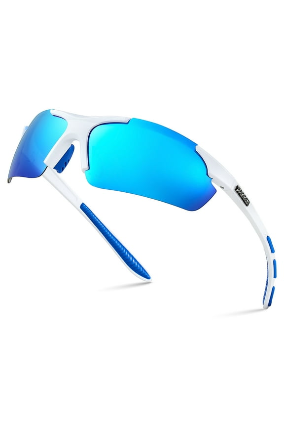 Polarized Lightweight UV400 Wrap Around Sport Sunglasses for Men Women Baseball Softball Running Glasses