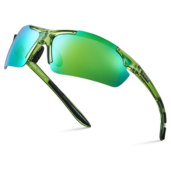 Xagger Polarized Lightweight UV400 Wrap Around Sport Sunglasses for Men Women Baseball Softball Running Glasses