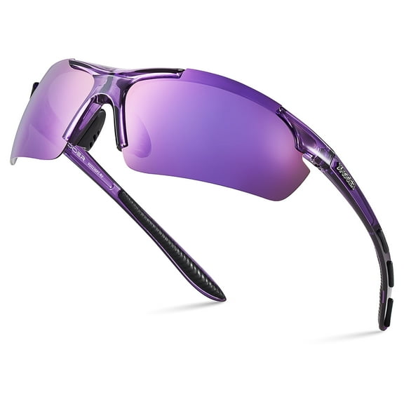 Xagger Polarized Lightweight UV400 Wrap Around Sport Sunglasses for Men Women Baseball Softball Running Glasses