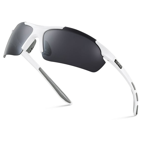Xagger Polarized Lightweight UV400 Wrap Around Sport Sunglasses for Men Women Baseball Softball Running Glasses