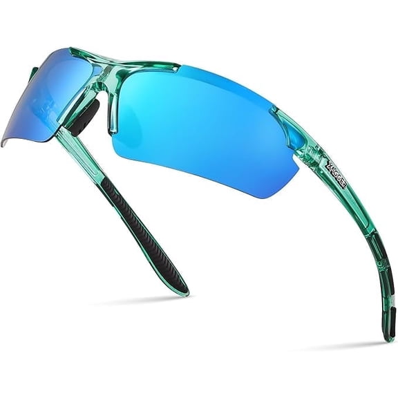 Xagger Polarized Lightweight UV400 Wrap Around Sport Sunglasses for Men Women Baseball Softball Running Glasses