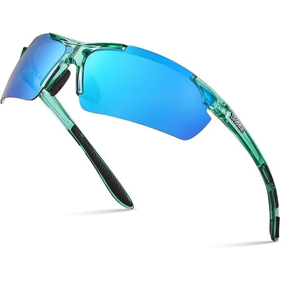 Xagger Polarized Lightweight UV400 Wrap Around Sport Sunglasses for Men Women Baseball Softball Running Glasses