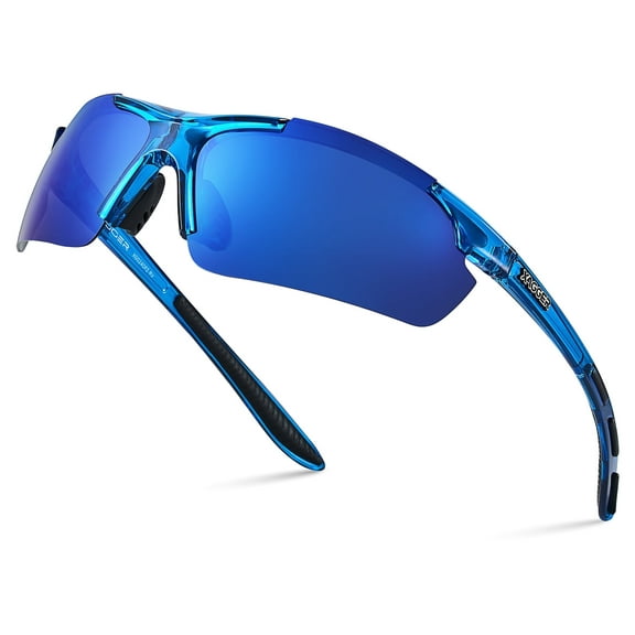 Xagger Polarized Lightweight UV400 Wrap Around Sport Sunglasses for Men Women Baseball Softball Running Glasses
