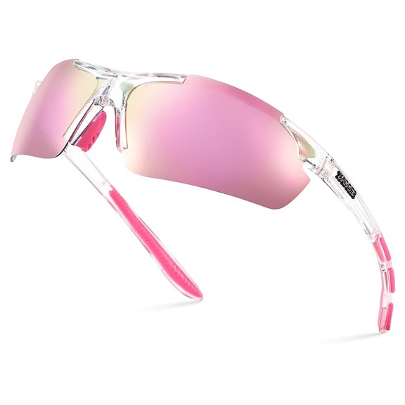 Xagger Polarized Lightweight UV400 Wrap Around Sport Sunglasses for Men Women Baseball Softball Running Glasses