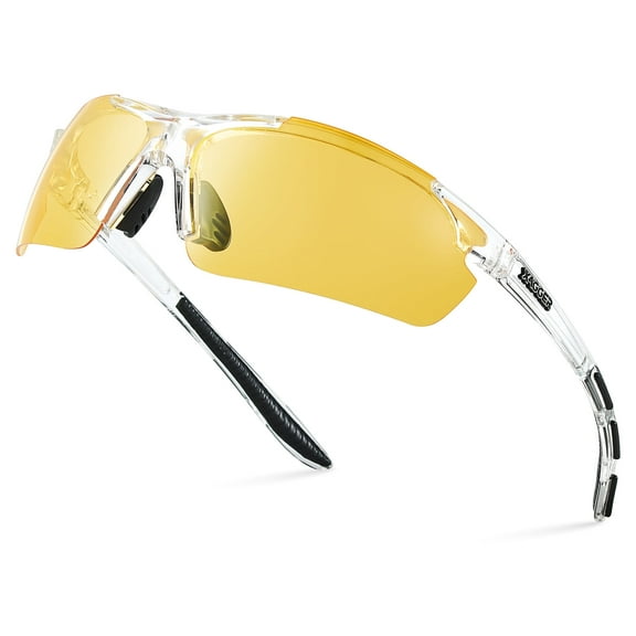 Xagger Polarized Lightweight UV400 Wrap Around Sport Sunglasses for Men Women Baseball Softball Running Glasses