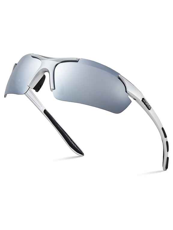 Polarized Lightweight UV400 Wrap Around Sport Sunglasses for Men Women Baseball Softball Running Glasses