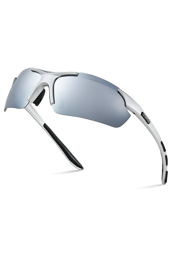 Polarized Lightweight UV400 Wrap Around Sport Sunglasses for Men Women Baseball Softball Running Glasses