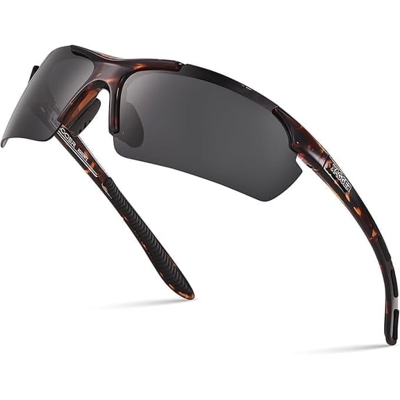 Xagger Polarized Lightweight UV400 Wrap Around Sport Sunglasses for Men Women Baseball Softball Running Glasses