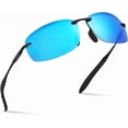 thumbnail image 1 of Xagger Polarized Rimless Driving Sunglasses for Men Metal Frame Anti-Glare UV400 Protection Sun Glasses, 1 of 6