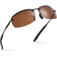 thumbnail image 1 of Xagger Polarized Rimless Driving Sunglasses for Men Metal Frame Anti-Glare UV400 Protection Sun Glasses, 1 of 6