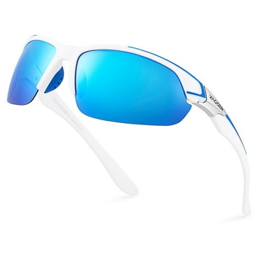 Xagger Polarized Sports Sunglasses for Men Women UV400 Wrap Around Baseball Softball Running Cycling Sun Glasses made of Flexible TR90