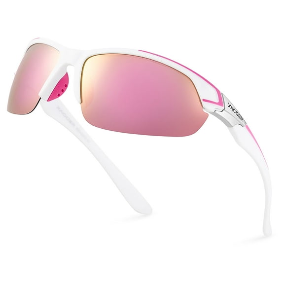 Xagger Polarized Sports Sunglasses for Men Women UV400 Wrap Around Baseball Softball Running Sun Glasses