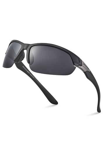 Polarized Wrap Around Sunglasses Metal Frame Nylon Lens Wraparound  main image 2
