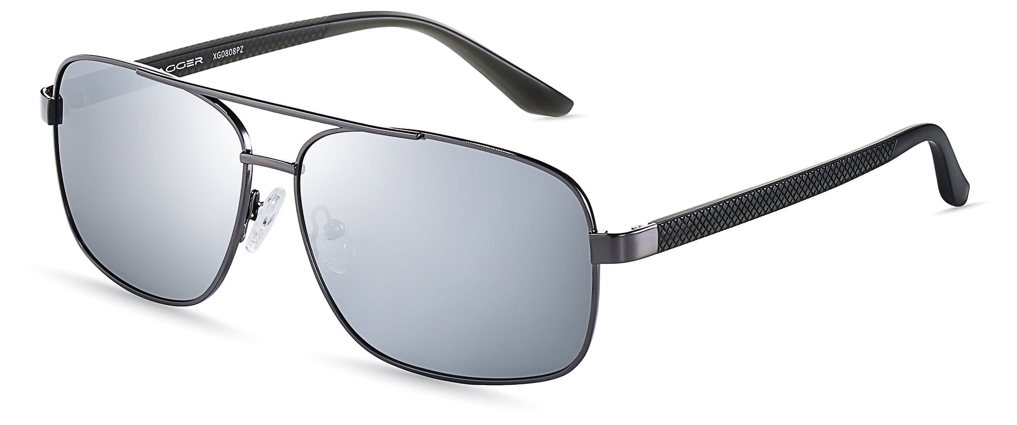Polarized Aviator Square Sunglasses with UV400 Lens J+S Premium Military Style Classic Square Aviator Sunglasses  main image 2