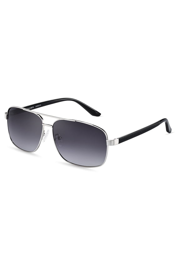 Polarized Square Aviator Sunglasses for Men Classic Driving Fishing Golf Metal Frame UV400 Sun Glasses