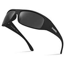 Xagger Polarized Sunglasses for Men and Women Rectangular Wrap Around Sports Shades Driving Fishing Running Anti-Glare UV400 Sun Glasses