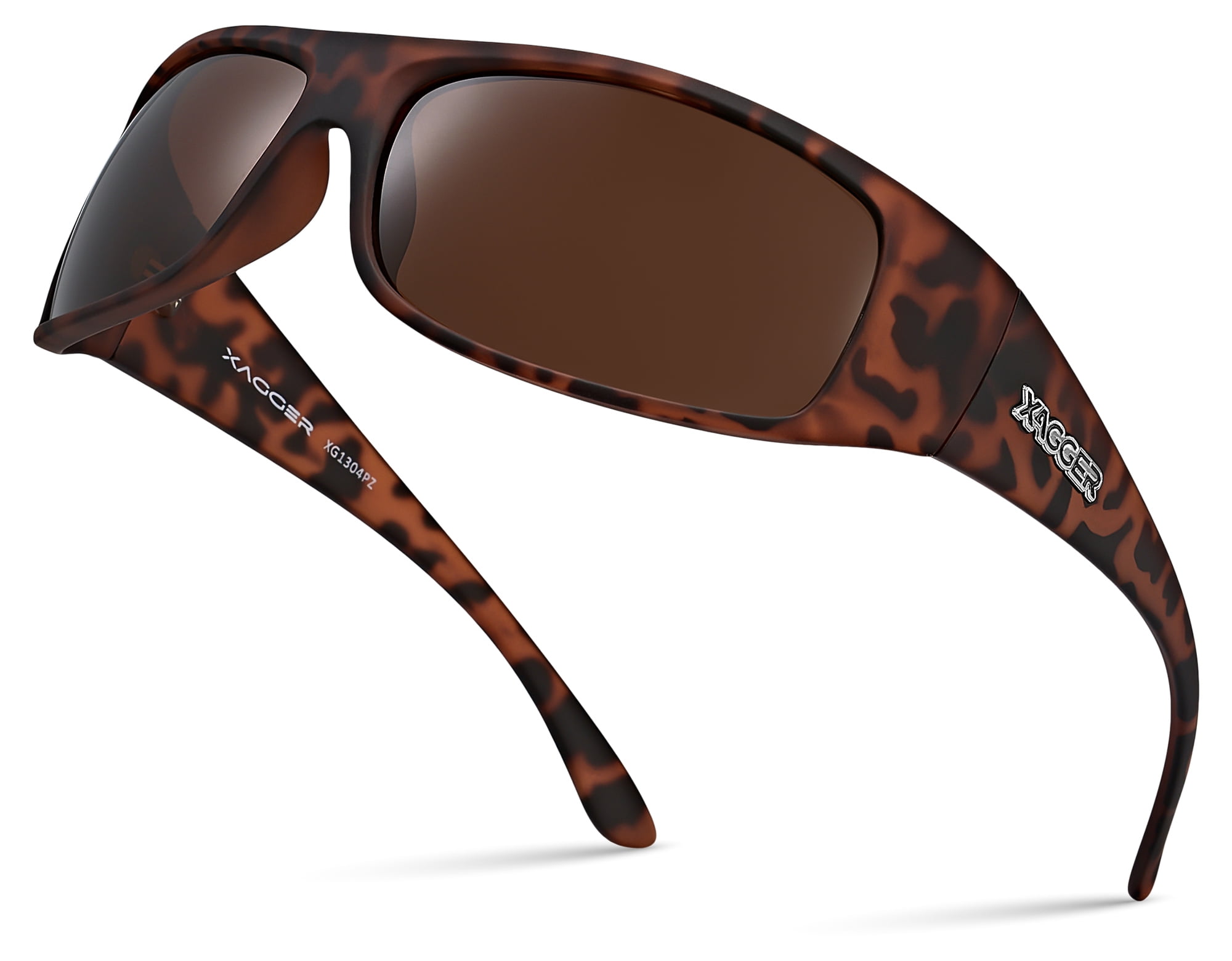 Xagger Polarized Sunglasses for Men and Women Rectangular Wrap Around Sports  Shades Driving Fishing Running Anti-Glare UV400 Sun Glasses 