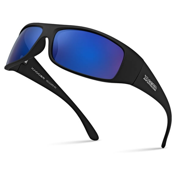 Xagger Polarized Wrap Around Sunglasses for Men Women Sports Driving Fishing Anti-Glare UV400 Sun Glasses