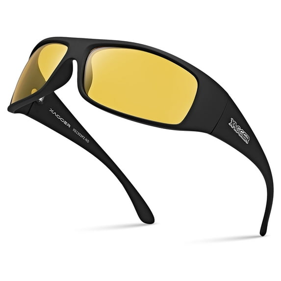 Xagger Polarized Wrap Around Sunglasses for Men Women Sports Driving Fishing Anti-Glare UV400 Sun Glasses