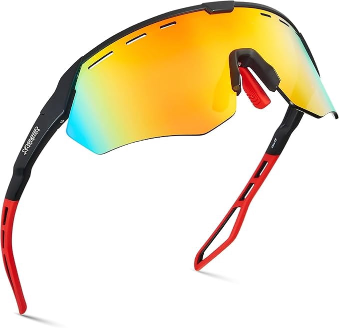 Xagger Sport Shield Sunglasses for Men Women Cycling Running Baseball UV400 Sun Glasses Wrap Around TR90 Frame