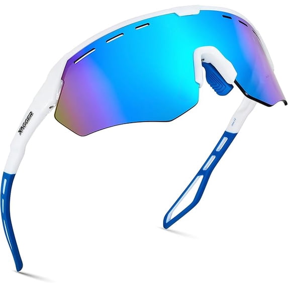Xagger Sport Shield Sunglasses for Men Women Cycling Running Baseball UV400 Sun Glasses Wrap Around TR90 Frame