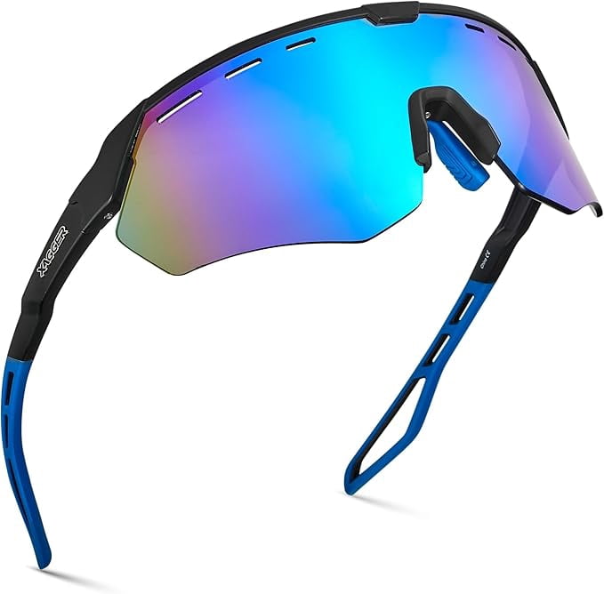 Xagger Sport Shield Sunglasses for Men Women Cycling Running Baseball UV400 Sun Glasses Wrap Around TR90 Frame