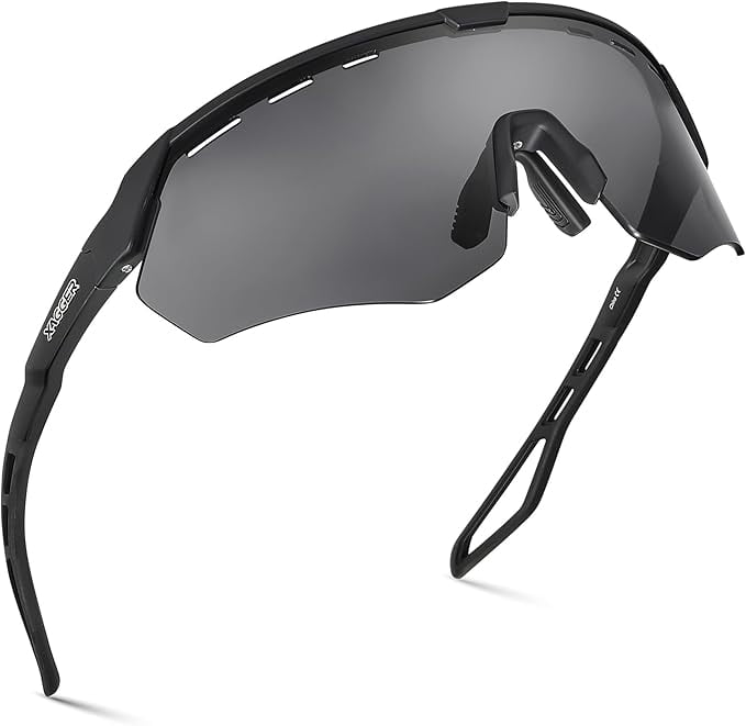 Xagger Sport Shield Sunglasses for Men Women Cycling Running Baseball UV400 Sun Glasses Wrap Around TR90 Frame