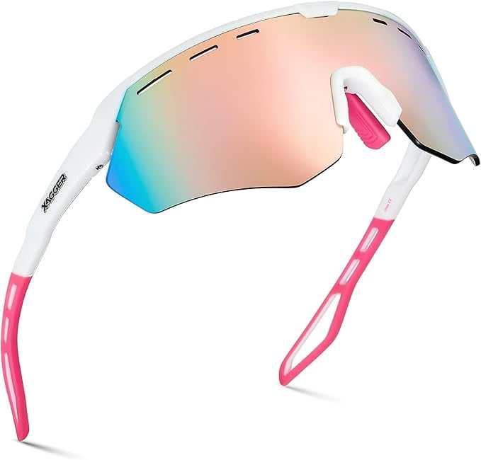 Xagger Sport Shield Sunglasses for Men Women Cycling Running Baseball UV400 Sun Glasses Wrap Around TR90 Frame