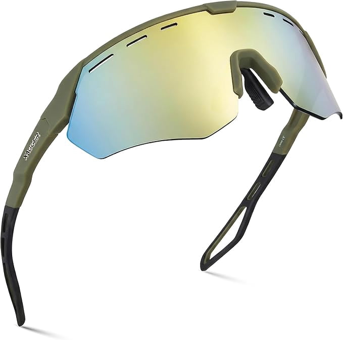 Xagger Sport Shield Sunglasses for Men Women Cycling Running Baseball UV400 Sun Glasses Wrap Around TR90 Frame