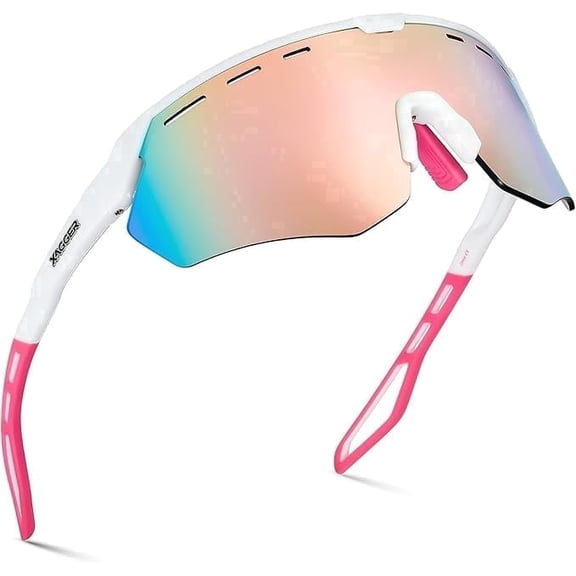 Xagger Sport Shield Sunglasses for Men Women Cycling Running Baseball UV400 Sun Glasses Wrap Around TR90 Frame