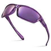 Wrap Around Polarized Sports Sunglasses for Men Women TR90 Frame Driving Running Fishing Sun Glasses