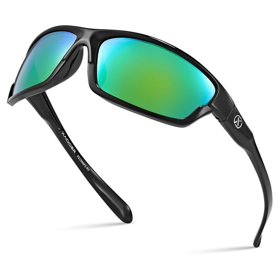 Xagger Wrap Around Polarized Sports Sunglasses for Men Women TR90 Frame Driving Running Fishing Sun Glasses