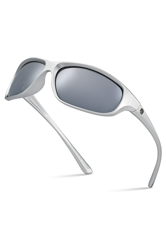 Wrap Around Sport Polarized Sunglasses for Men Women Running Driving Fishing TR90 Frame Glasses