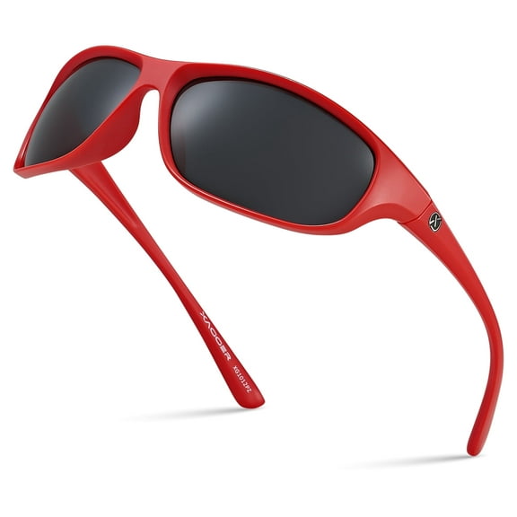 Xagger Wrap Around Sport Polarized Sunglasses for Men Women Running Driving Fishing TR90 Frame Glasses