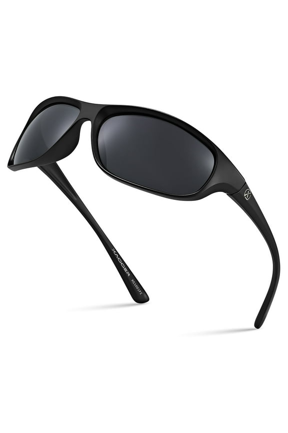 Wrap Around Sport Polarized Sunglasses for Men Women Running Driving Fishing TR90 Frame Glasses