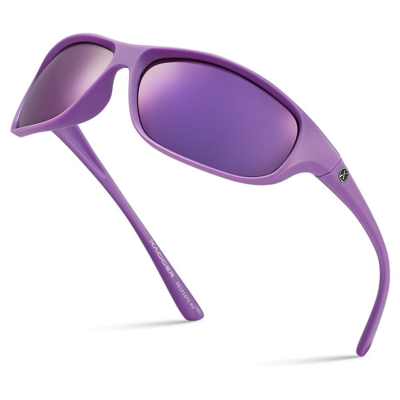 Xagger Wrap Around Sport Polarized Sunglasses for Men Women Running Driving Fishing TR90 Frame Glasses