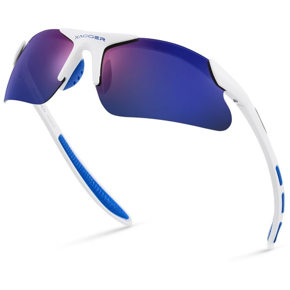 Xagger Youth Polarized Sports Sunglasses for Boys Girls Age 8-14 Kids Baseball Softball TR90 Frame Glasses
