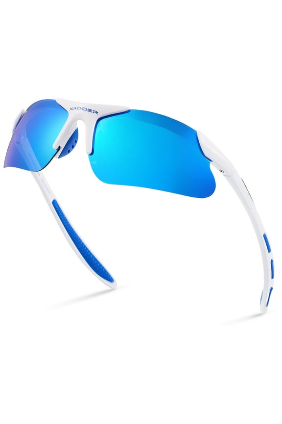 Youth Polarized Sports Sunglasses for Boys Girls Age 8-14 Kids Baseball Softball TR90 Frame Glasses