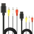 thumbnail image 1 of Xahpower 2Pack 6Ft AV Composite Video Cable Cord Compatible with Nintendo 64/N64/GameCube/Super Nintendo SNES TV Game, 1 of 8