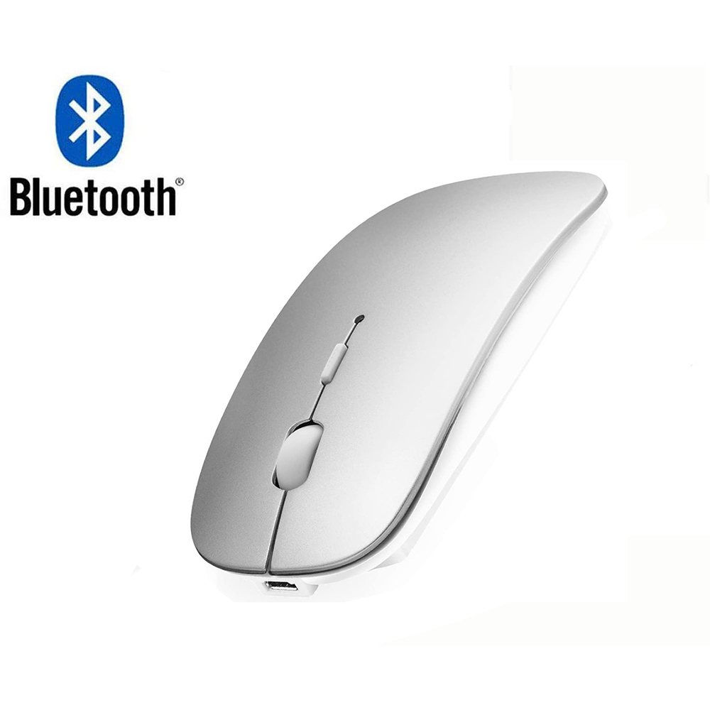 Xameyia Bluetooth Mouse Rechargeable Wireless Mouse for Laptop PC,Silver - image 1 of 5