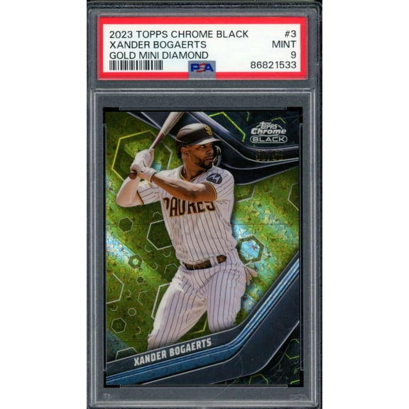 Xander Bogaerts Card 2023 Topps Chrome Black Gold Mini Diamond (pop 1) #3 PSA 9
