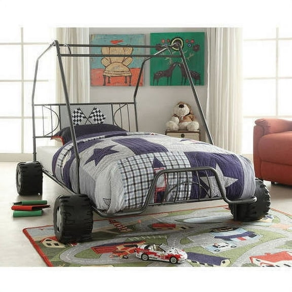 Xander Twin Bed, Gunmetal