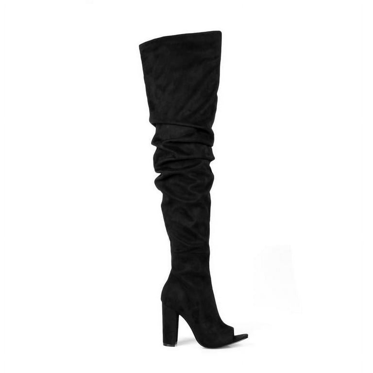 Xanthe Peep Toe Women s Over the Knee High Heel Boots Walmart