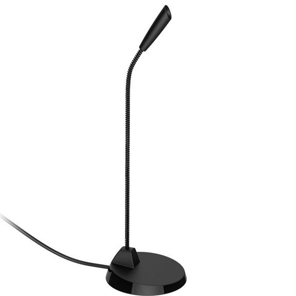 Xaoshaoyi Computer Multimedia Desktop Microphone For Business Speech And Webcast Black Plastic Material 8.7X2.7 Inches Size Omnidirectional Microphone For Karaoke Recording And Video Chat