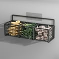 thumbnail image 1 of Xaoshaoyi Hanging Kitchen Baskets, Wall Mount Fruit Basket No Drilling Adhesive Small Metal Basket Wall Wire Baskets Bin for Kitchen(Black), 1 of 9