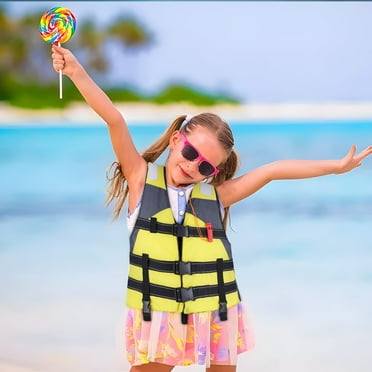 Xaoshaoyi Life Jacket Swim Vest Toddler Floaties Adjustable Safety Strap Swimming Aids for Toddlers Children Float Swimsuit, Suitable for 3-14 Years