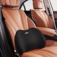 thumbnail image 1 of Xaoshaoyi Lumbar Support Pillow For Car And Office Chair, Back Support Pillow For Car Seat, Memory Foam Back Cushion For Low Back Support And Pain Relief, Black, 1 of 9