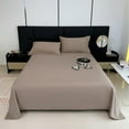 thumbnail image 1 of Xaoshaoyi Queen Sheet Set, Dormitory Single Bed Sheet Skin Friendly Cotton Home Solid Color Easy Double Brushed Bed Sheet Breathable, Durable & Cooling Sheets(Khaki), 1 of 8