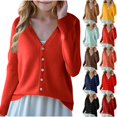thumbnail image 1 of Xaqiouau Boys Girls Kids Cardigan Sweater V Neck Knit Button Front Long Sleeve Warm Layering Top School Uniform Casual Fall Winter, 1 of 3